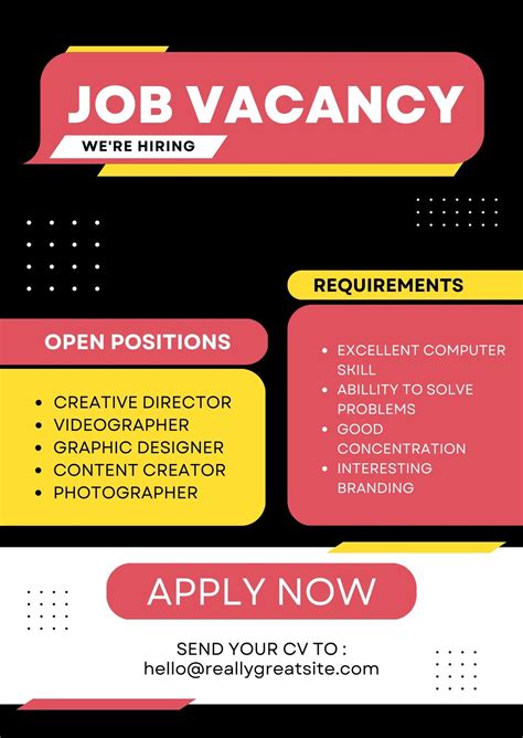 Vacancy Announcement Template