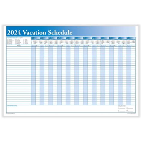 Vacation Calendar Template
