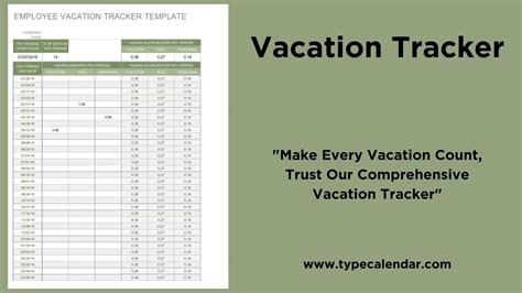 Vacation Excel Template