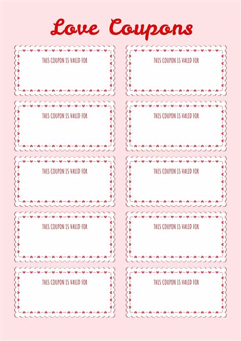 Valentines Day Coupon Template
