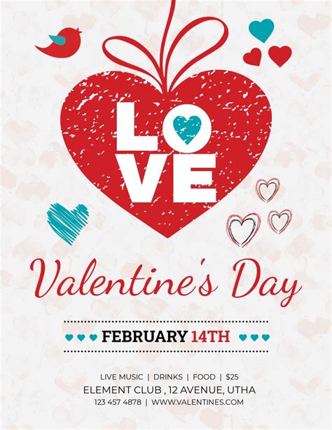 Valentines Day Flyer Template Free