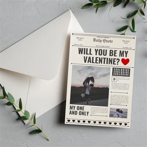 Valentines Day Newspaper Template