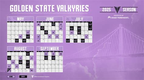Valkyries Schedule Printable
