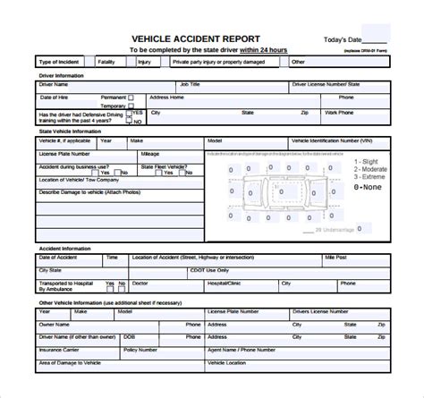 Vehicle Accident Report Template