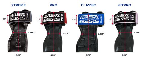 Versa Gripps Size Chart
