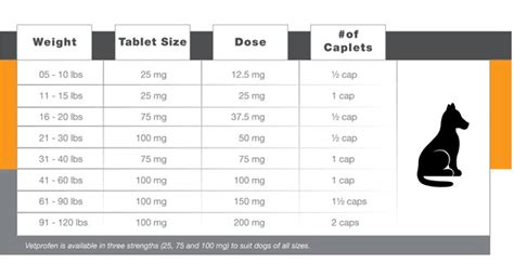 Vetprofen Dosage Chart By Weight