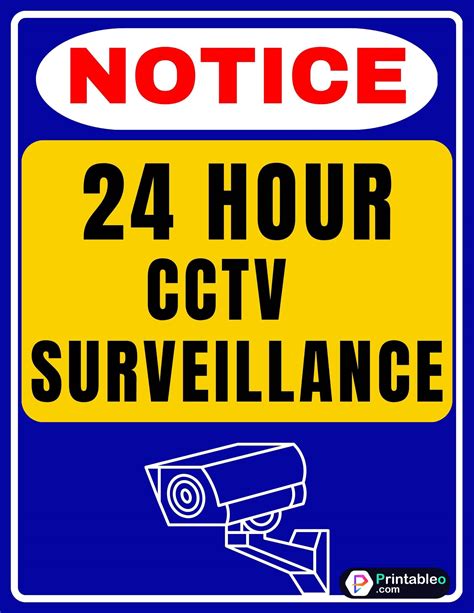 Video Surveillance Signs Printable