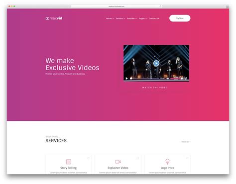 Video Website Template