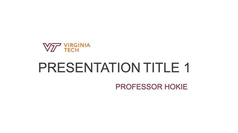 Virginia Tech Google Slides Template