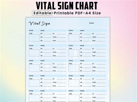 Vitals Sheet Printable
