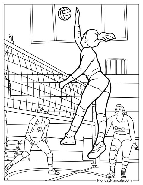 Volleyball Coloring Pages Free Printable