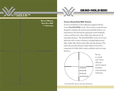Vortex Bdc Reticle Chart