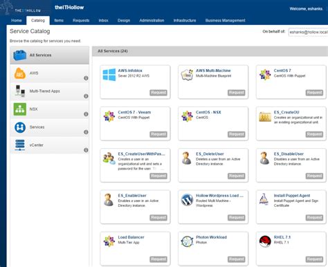 Vrealize Automation 7 4 Service Catalog Screenshot