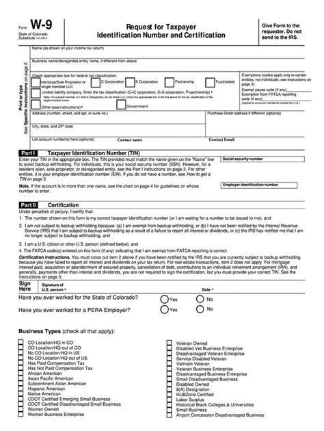 W-9 Free Printable Form