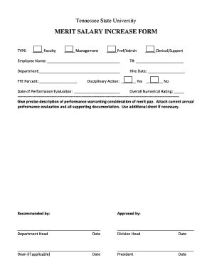 Wage Increase Form Template