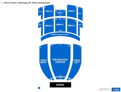 Warner Theater Seating Chart With Seat Numbers