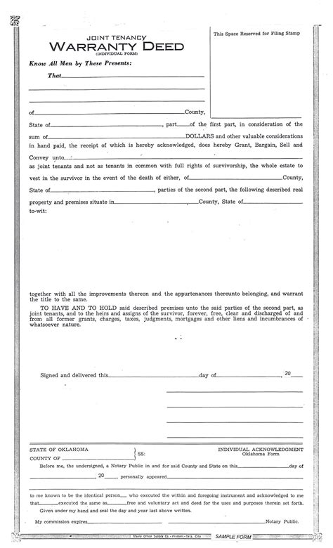 Warranty Deed Template