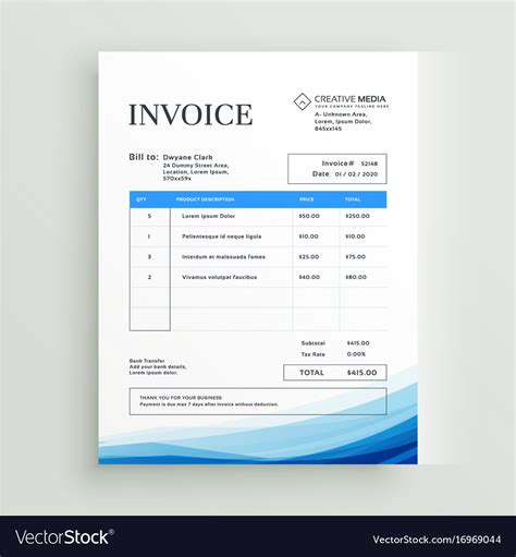 Wave Invoice Template