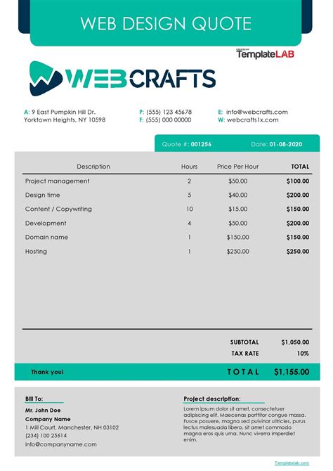 Web Quotation Template