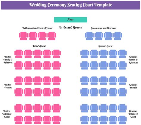 Wedding Ceremony Chair Layout Template