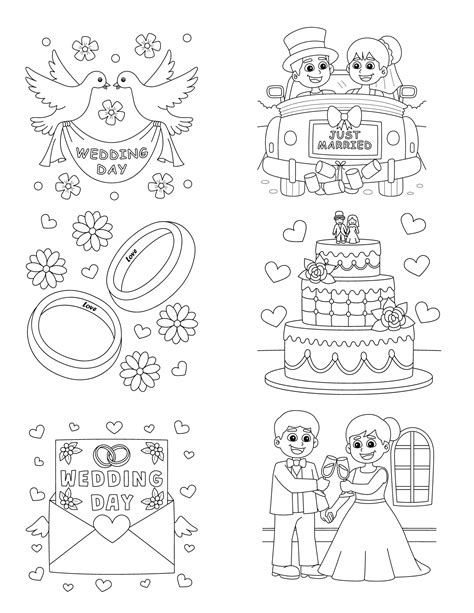 Wedding Color Book Printable