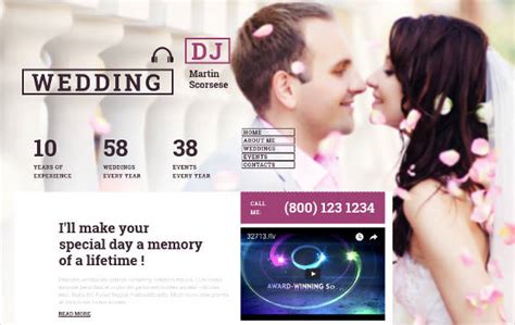 Wedding Dj Website Template