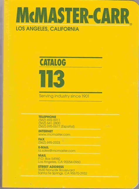 What Is The Current Mcmaster Carr Catalog