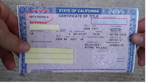 What Is Title Number For Car