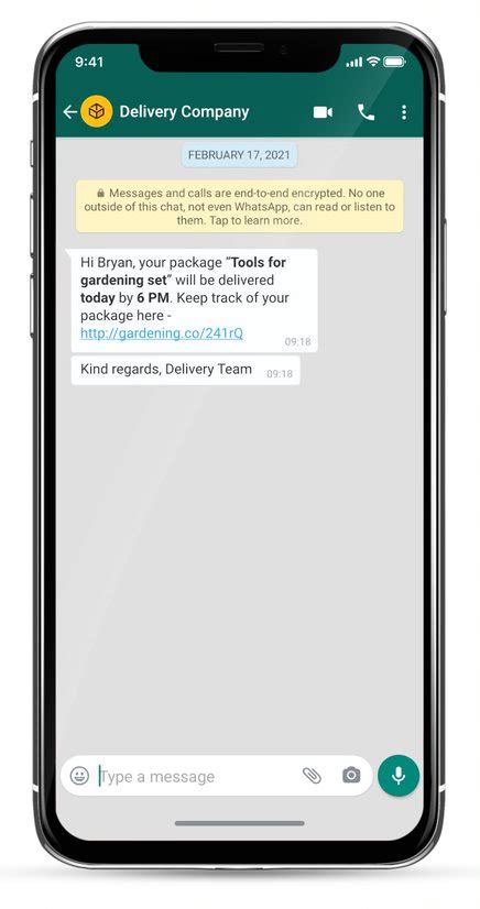 Whatsapp Business Message Template