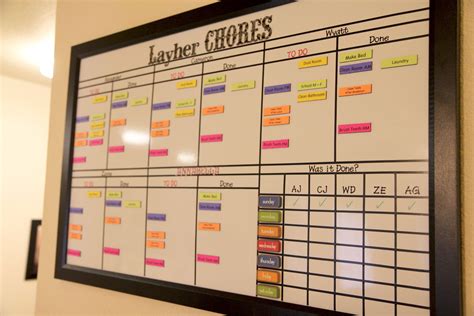 White Board Chore Chart