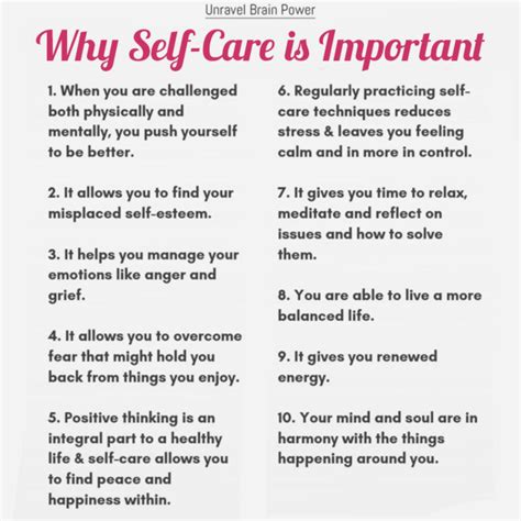 Why Is Self Care Important