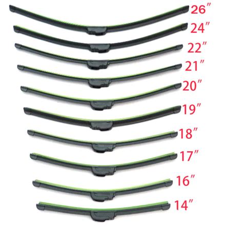 Windshield Wipers Size Chart