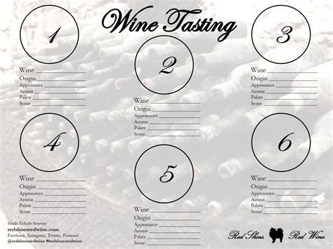 Wine Tasting Sheets Printable