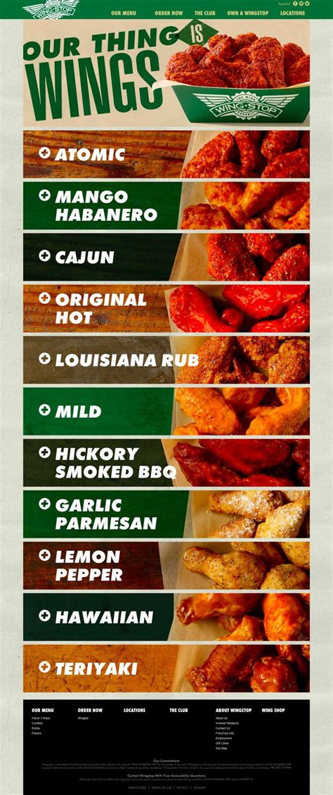 Wingstop Spice Chart