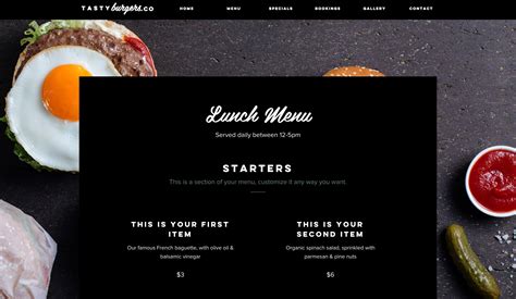 Wix Restaurant Templates