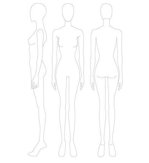 Woman Drawing Template