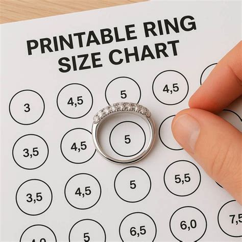 Womens Ring Sizer Printable