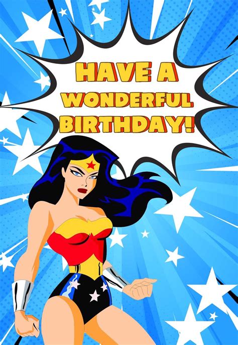 Wonder Woman Birthday Cards Printable