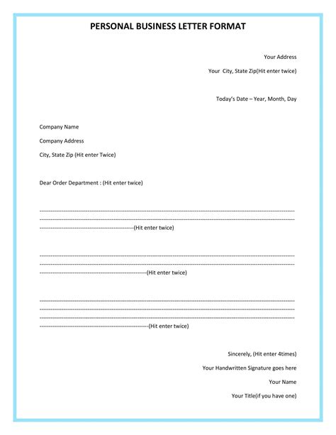 Word Business Letter Template