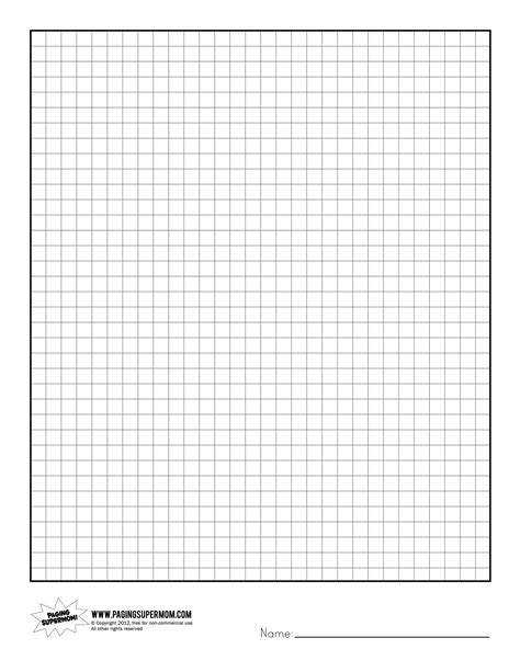 Word Document Full Page Free Printable Graph Paper Editable
