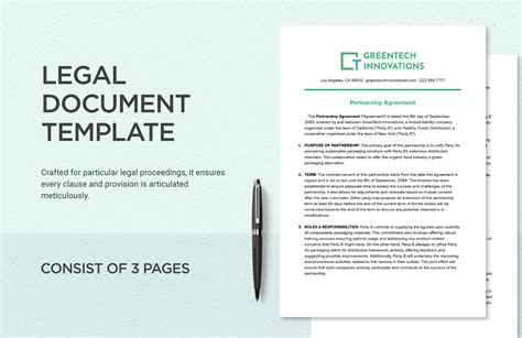 Word Legal Document Template