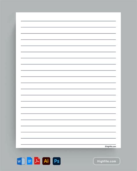Word Lined Paper Template