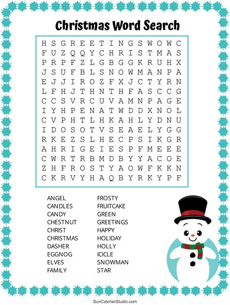 Word Search Printable Christmas