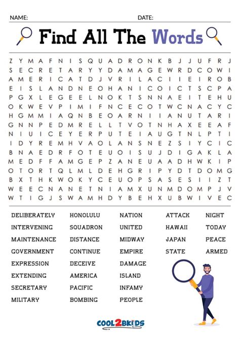 Word Search Printable Difficult