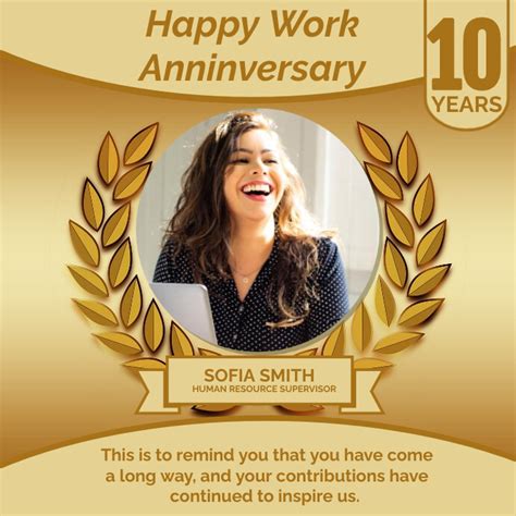 Work Anniversary Template