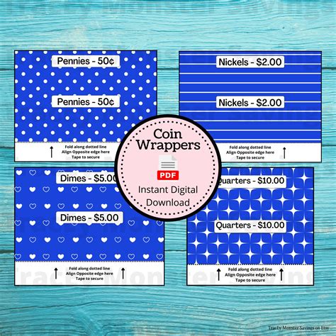 Wrapper Free Printable Coin Wrappers