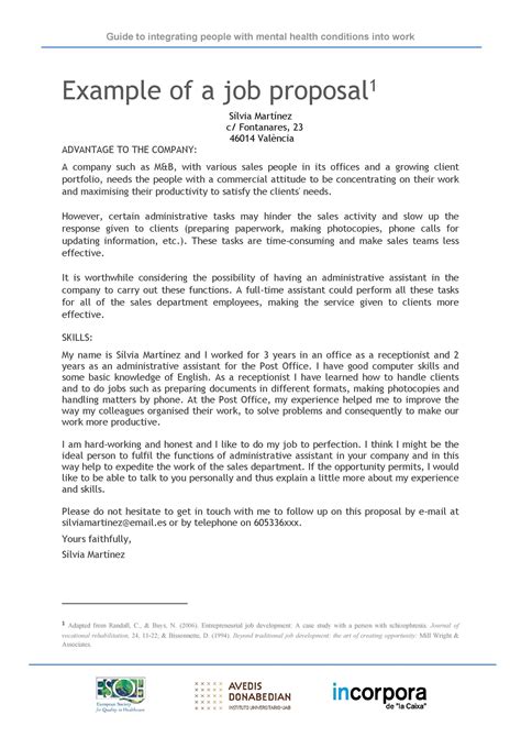 Writing A Job Proposal Template