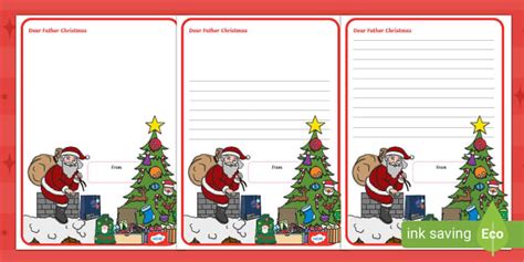 Writing A Letter To Father Christmas Template
