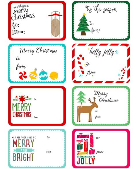 Xmas Label Templates Free