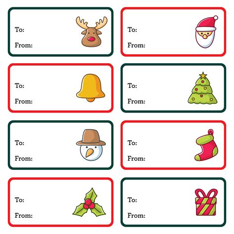 Xmas Labels Templates
